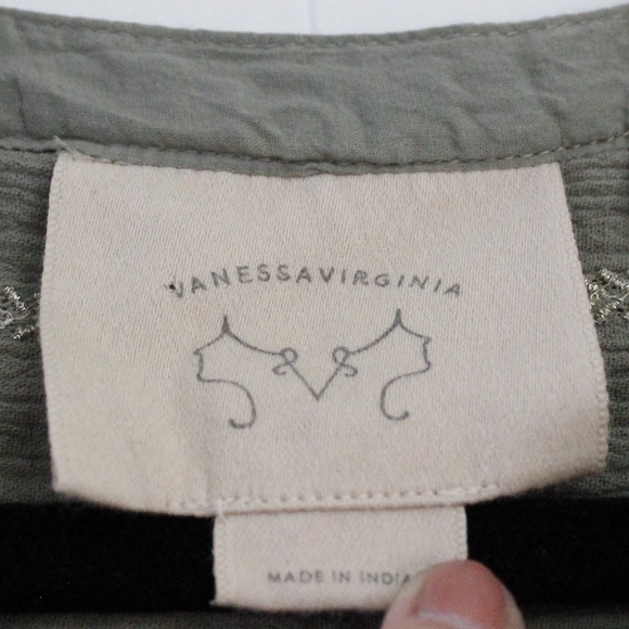 Anthropologie Chevron Cotton Blouse - Picture 3 of 7